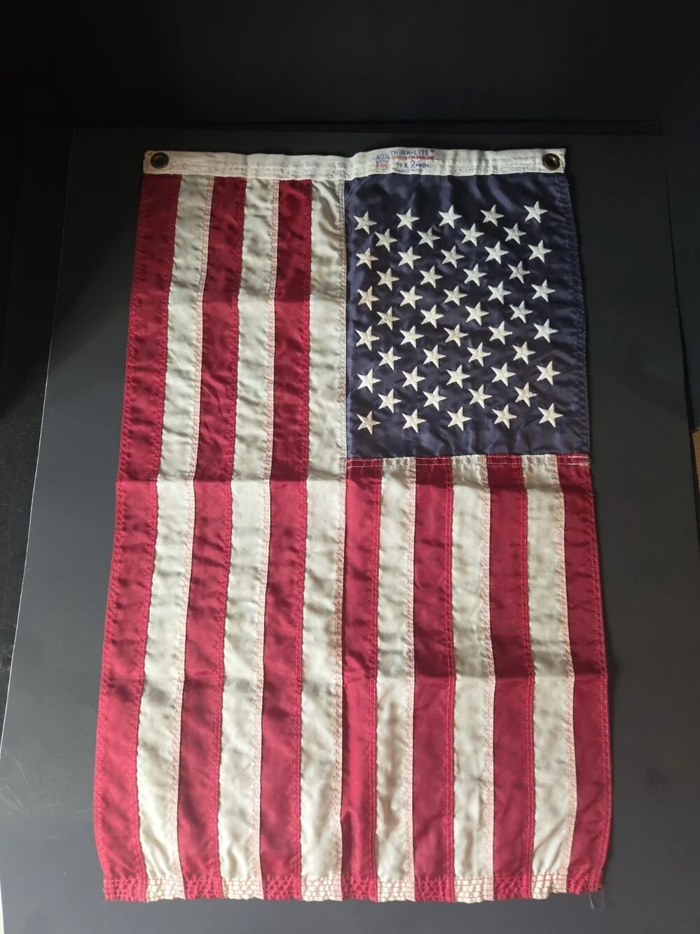 Vintage Dura-Lite American Flag 16x24 Small US Boat Flag 50 Star Sewn Nylon